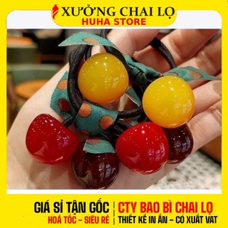 [BUÔN SỈ RẺ] Dây Chun Buộc Tóc Cherry, Thun Cột Tóc, Phụ Kiện Tóc Xinh, Hủ Chiết