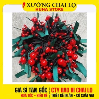 [BUÔN SỈ RẺ] Dây Chun Buộc Tóc Lựu Đỏ, Thun Cột Tóc, Phụ Kiện Tóc Xinh