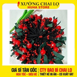 [BUÔN SỈ RẺ] Dây Chun Buộc Tóc Lựu Đỏ, Thun Cột Tóc, Phụ Kiện Tóc Xinh
