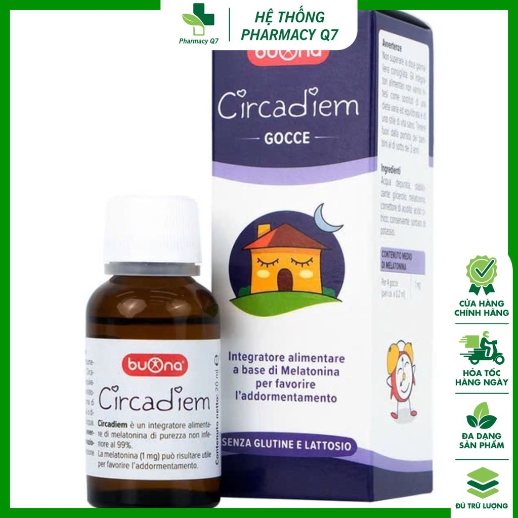 Thực phẩm bảo vệ sức khỏe Buona Circadiem hỗ trợ giúp ngủ ngon (20ml)
