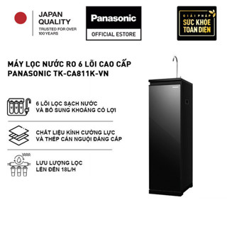 Máy lọc nước RO 6 lõi với cửa kính đen cường lực cao cấp Panasonic TK-CA811K-VN - lắp đặt toàn quốc