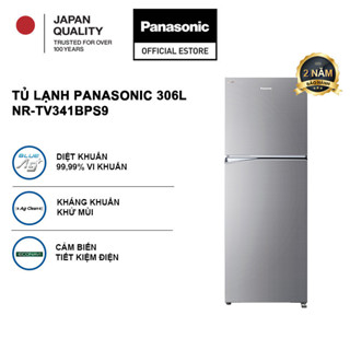[NHẬP MÃ ELPN2TG GIẢM 20% TỐI ĐA 2TR] Tủ lạnh Panasonic 2 cánh ngăn đá trên NR-TV341BPS9-Bảo hành 2 năm