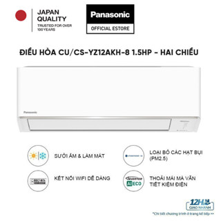 Điều hòa Panasonic Inverter CU/CS-YZ12AKH-8 - Công suất 1.5HP - Hai chiều