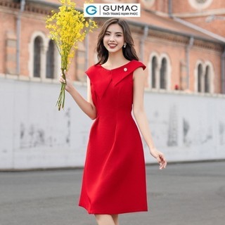 Đầm nữ GUMAC cổ đắp lệch  DE01003