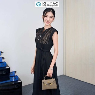 Đầm nữ GUMAC A phối ren  DE06012 - DE06020