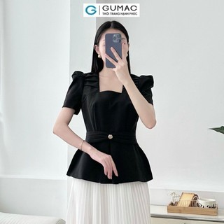 Áo peplum xếp ly cổ  AE06083