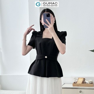 Áo peplum xếp ly cổ  AE06083