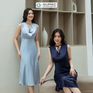Đầm nữ GUMAC A nơ cách điệu  DD08042