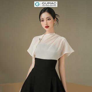 Đầm nữ GUMAC xòe phối voan  DE06032