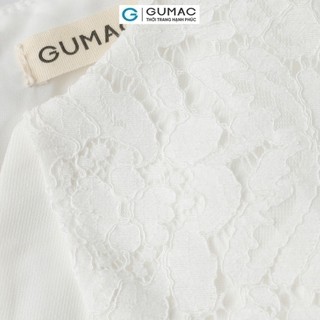 Đầm nữ GUMAC bút chì phối ren  DE01075