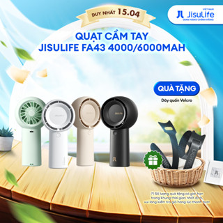 Quạt Cầm Tay Mini JISULIFE FA43 Siêu Mát - Sạc Nhanh - Pin 4000/6000mAh Sử Dụng Lên Đến 12H - Bảo Hành 12 Tháng