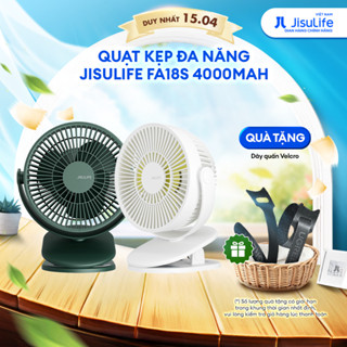 Quạt Kẹp Tích Điện Cao Cấp JISULIFE FA18S Pin 4000mAh | Xoay 360 Độ | Sử Dụng Lên Đến 16H | Bảo Hành Chính Hãng 12 Tháng