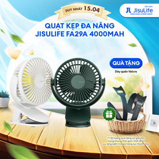 Quạt Kẹp Tích Điện 4000mAh JISULIFE FA29A Cao Cấp | Xoay 360 độ | Sử Dụng Lên Đến 12H | Bảo Hành Chính Hãng 12 Tháng