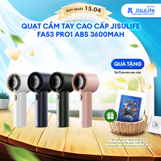 Quạt Cầm Tay Cao Cấp JISULIFE FA53 Pro1 ABS | 100 Cấp Gió | Pin 3600mAh Sử Dụng Đến 12H | Bảo Hành Chính Hãng 12 Tháng