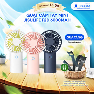 Quạt Tích Điện Cầm Tay Mini 6000mAh JISULIFE F2D | 3 Cấp Độ Gió | Sử Dụng Lên Đến 30H | Bảo Hành Chính Hãng 12 Tháng