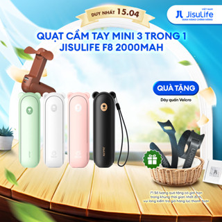 Quạt Cầm Tay Gấp Gọn JISULIFE F8 2000mAh | 2 Cấp Gió | Tích Hợp Sạc Dự Phòng Và  Đèn Pin | Bảo Hành Chính Hãng 12 Tháng