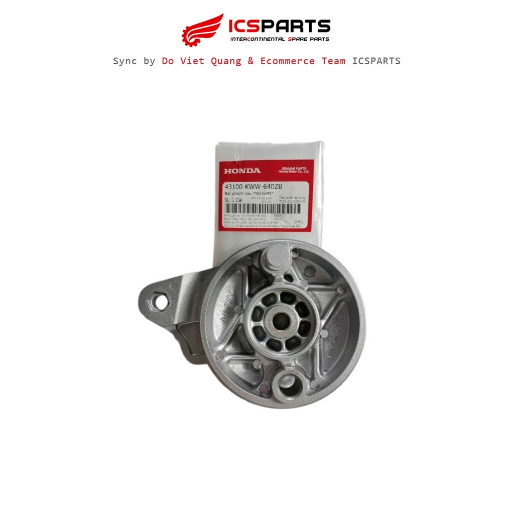 Bát phanh sau NH364M HONDA Dream 110 / Wave 110 (43100-KWW-640ZB)