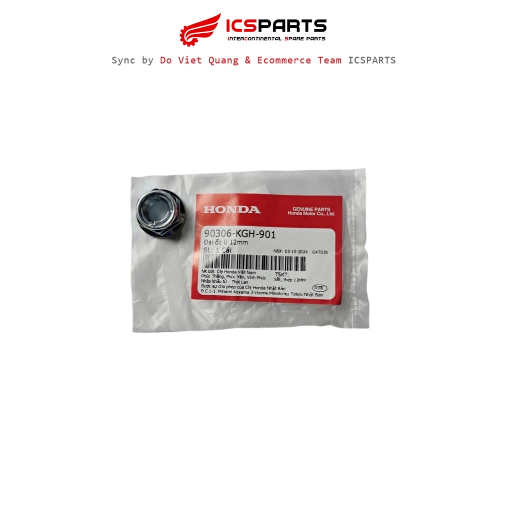 Đai ốc U 12mm HONDA Xe Ga / Xe Số (90306-KGH-901)