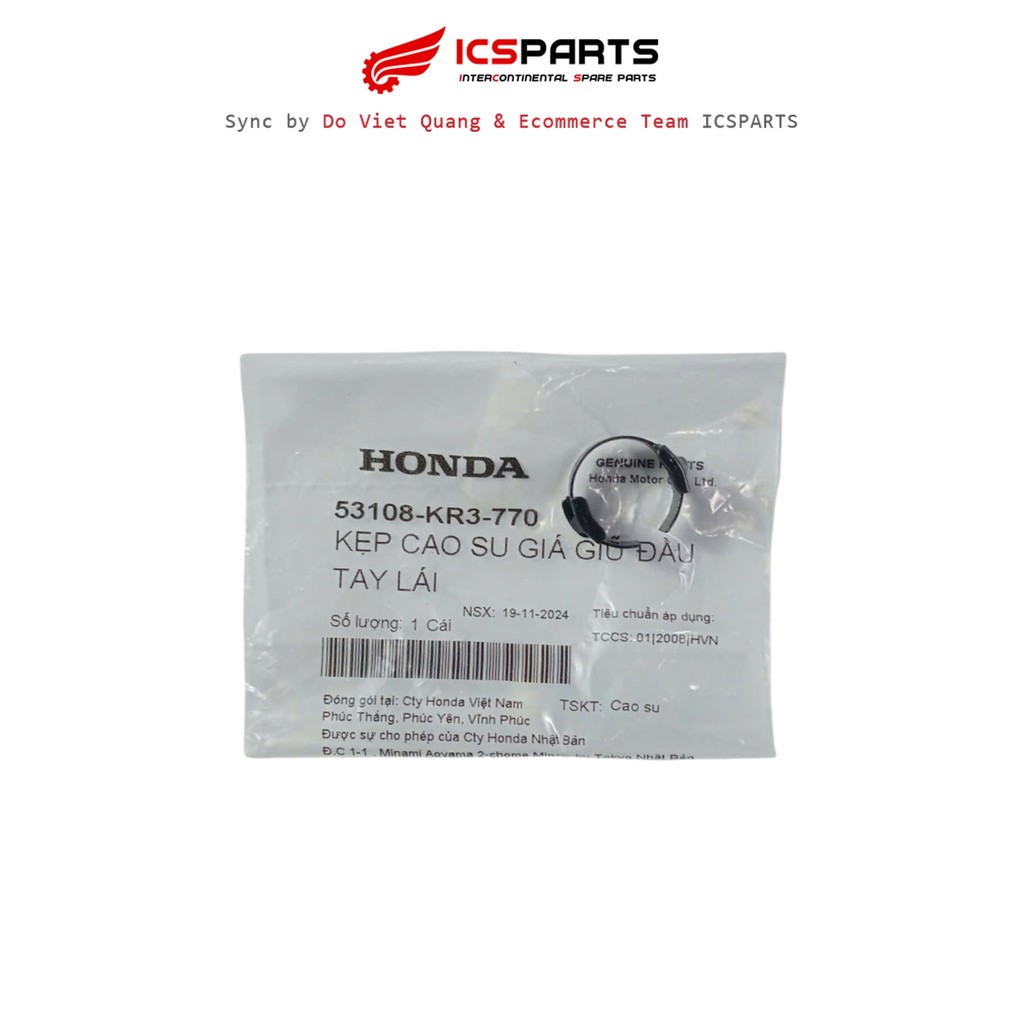 Kẹp cao su giá giữ đầu tay lái HONDA Future / Wave (53108-KR3-770)