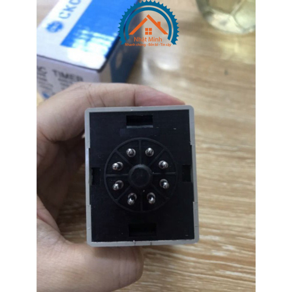 (Freeship) Timer CKC AH3-3 KÈM ĐẾ TRÒN ĐA NĂNG 8 CHÂN , Rơle thời gian CkC AH3-3. 10S 30S 60S 10M 30