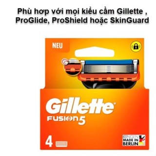 Lưỡi dao cạo râu Gillette 5 (phù hợp với mọi kiểu cầm Gillette 5 Fusion, Sport, ProGlide, ProShield, SkinGuard...)