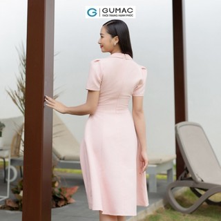 Đầm nữ GUMAC xòe cổ danton  DD07041