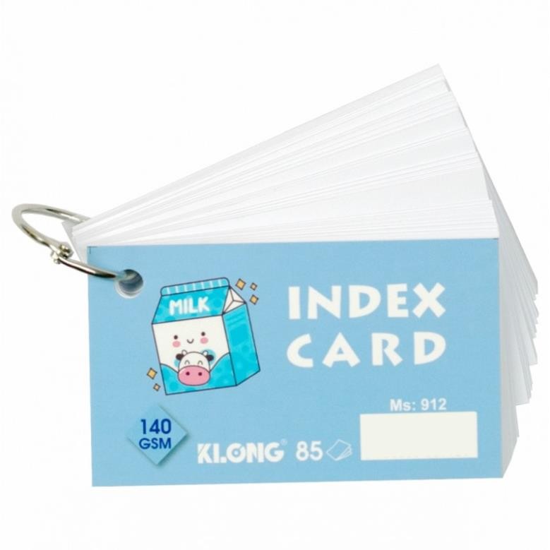 Tập thẻ Index Card KLONG A7- 85 tờ 140/92; MS: 912 .