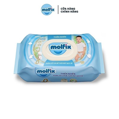 [Gift] Khăn ướt Molfix thiên nhiên tươi mát sạch sẽ Molfix hương dịu nhẹ 100 tờ