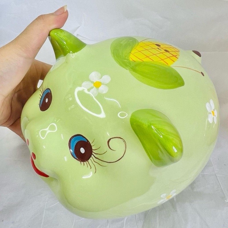 [ lỗ tròn ] Heo đất tiết kiệm/ Heo size to tiết kiệm 1500 tờ tiền/heo đất/ lợn to/ size đại/ trang t