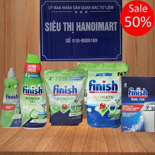 Nước làm bóng Finish Eco 0% 400ml + 70 viên finish hữu cơ + muối Finish 1kg Gel rửa dung dịch dầu làm bóng finish