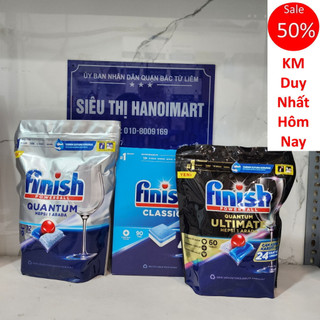 Viên rửa bát Finish Quantum Utimate 60 viên - Nhập khẩu EU hoặc 72 viên finish All in one 14 in 1