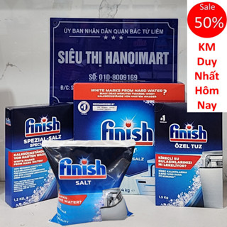  Muối rửa bát chén Finish 4kg muối finish 1.5kg Finish dishwashing salt 1.2kg 1kg cho máy rửa bát 