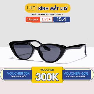 Kính mát mắt mèo nữ LILYEYEWEAR phù hợp mặt nhỏ chống UV400 bảo vệ mắt kiểu dáng thời trang 3604