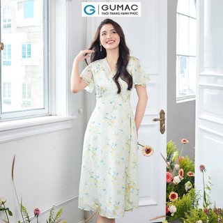 Đầm nữ GUMAC cổ tim kiểu phối  DD12061