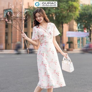 Đầm nữ GUMAC cổ tim kiểu phối  DD12061