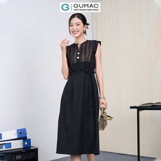 Đầm nữ GUMAC A phối ren  DE06012 - DE06020