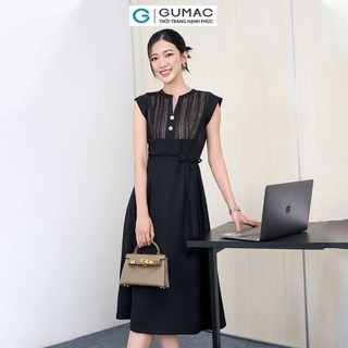 Đầm nữ GUMAC A phối ren  DE06012 - DE06020