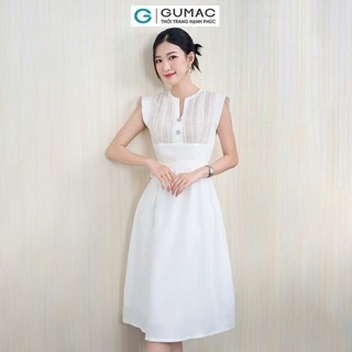 Đầm nữ GUMAC A phối ren  DE06012 - DE06020
