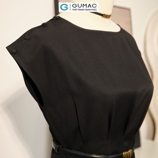 Đầm nữ GUMAC ly xếp eo LD0919 