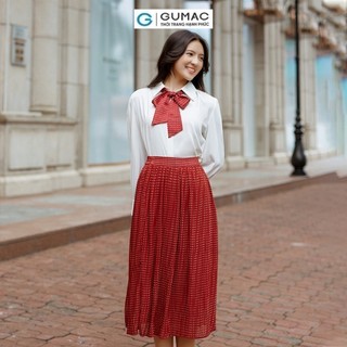 Áo sơ mi nữ GUMAC phối nơ  AD06043