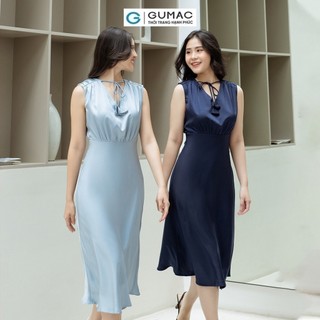 Đầm nữ GUMAC A nơ cách điệu  DD08042