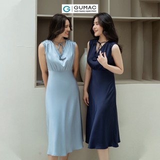 Đầm nữ GUMAC A nơ cách điệu  DD08042