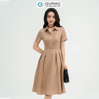 Đầm nữ GUMAC sơ mi xếp ly  DE05052