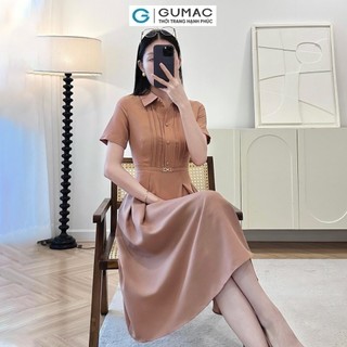Đầm nữ GUMAC sơ mi xếp ly  DE05052