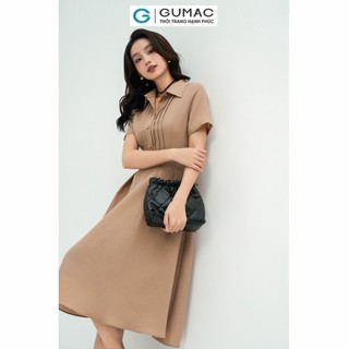 Đầm nữ GUMAC sơ mi xếp ly  DE05052