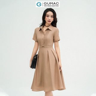 Đầm nữ GUMAC sơ mi xếp ly  DE05052