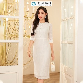 Đầm nữ GUMAC bút chì ren  DE01039
