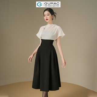 Đầm nữ GUMAC xòe phối voan  DE06032