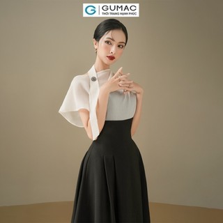 Đầm nữ GUMAC xòe phối voan  DE06032