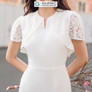 Đầm nữ GUMAC bút chì phối ren  DE01075